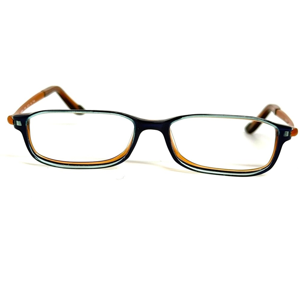 Koali 3420C Blue Orange Rectangular Eyeglass Frames France 51-15-140 Designer